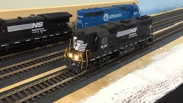 Loksound GP38-2 with Cast P5 shakedown