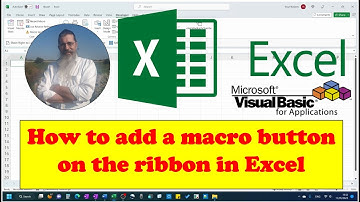 How to add a macro button to the ribbon in Excel.