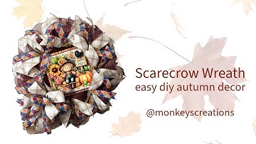 How to Make a Scarecrow Wreath: Tutorial #homedecor #howto #autumn