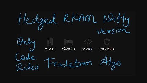 Code Update in Hedged Nifty RKAM  - Tradetron Algo Strategy