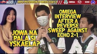 Jowa Na Pala Si Yskaela Chaknu Interview After A Reverse Sweep Of Omega 2 1 Against Echo Mpl W2D2