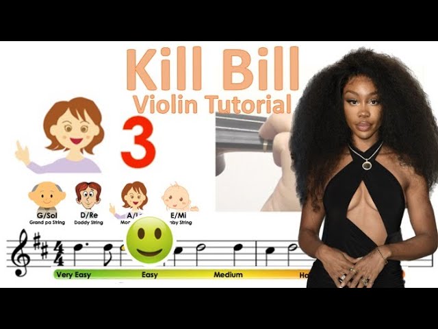SZA - Kill Bill Sheet music and easy violin tutorial class=