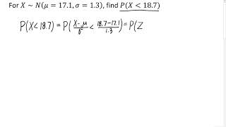 Working with a Normal Distribution (Example #1)