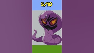 Rate pixel art with Pokemons characters in minecraft from 1 to 10#shorts