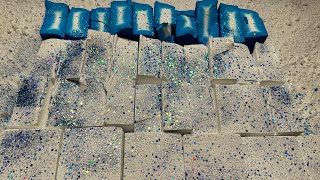 Blue Dyed Chalk + PJ Blocks | Oddly Satisfying | ASMR