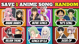 🎵 SAVE ONE ANIME SONG with RANDOM RULES! 🔥 | Anime Quiz!