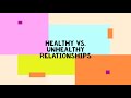 Understanding Healthy and Unhealthy Relationships