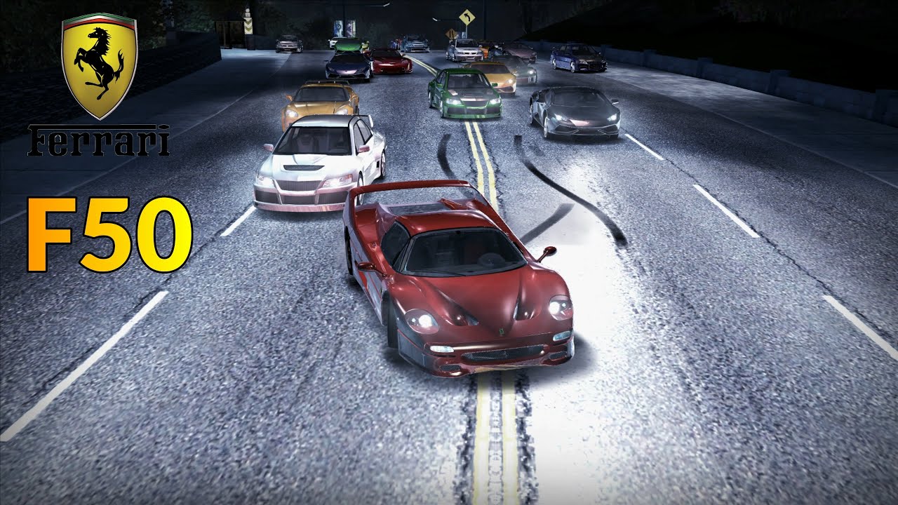 Ferrari F50 VS Modern Super Cars Battle | NFS Carbon Remastered 4K Extreme High Graphics |