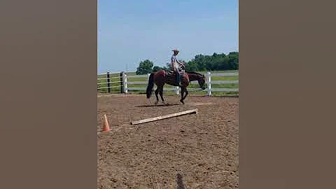Mitch riding Bruno