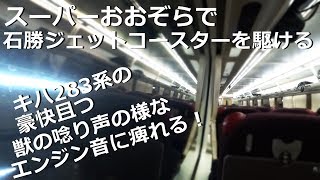 【キハ283系Ｓおおぞらの雄叫び】50％オフに釣られてスーパーおおぞらで行くモんキーパンチ氏追悼乗り鉄～その２