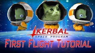 Kerbal Space Program:  First Flight Tutorial Of The Jellie 1 Rocket    (Build, Launch, Orbit, Land)