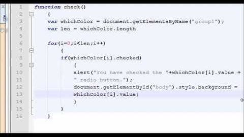javascript: How to tell which radio button is checked.