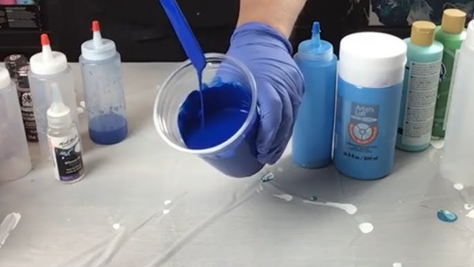 Interesting Cell Reaction ~ Testing New Pouring Medium ~ Acrylic Pour  Painting with Hair Dryer_If you're looking for an interesting way to paint  with fluid acrylics, then check out this video! 