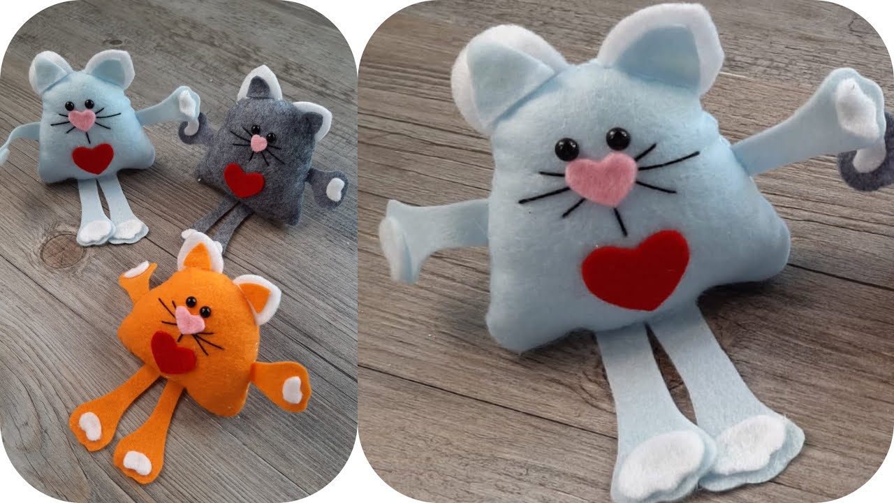 Guarda come è facile creare dei gattini in pannolenci tutorial facilissimo