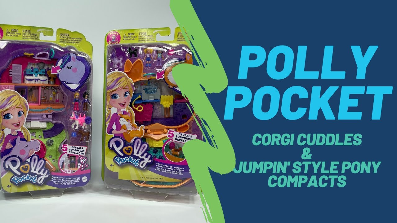 Polly Pocket Corgi Cuddles  Jumpin' Style Pony Compacts Unboxing Toy  Review | TadsToyReview - YouTube
