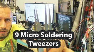 9 Micro Soldering Tweezers Review - Precision tweezers by Hakko and Erem