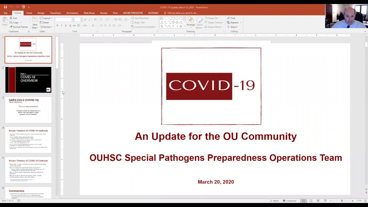 COVID-19 Update - OUHSC Special Pathogens Preparedness Operations Team ...