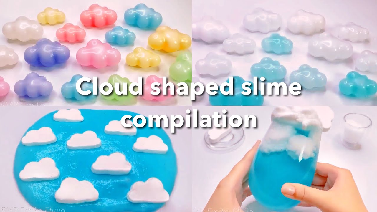 ASMR】☁️くもくもスライムまとめ☁️【音フェチ】Cloud shaped slime