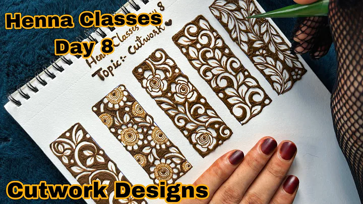 Henna Classes Day 8 | How to  Create Beautiful Cutwork /Negative filling | Henna Classes By Thouseen
