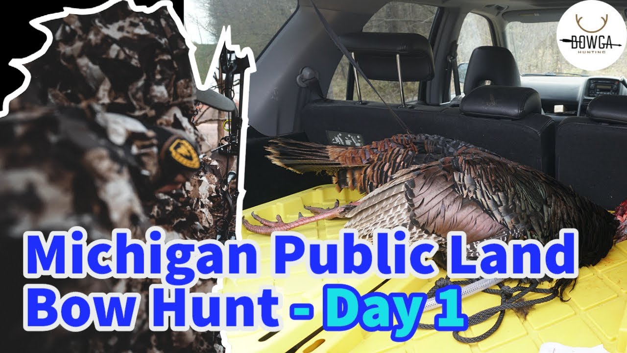 Michigan Public Land Turkey Hunting with a Bow  - Day 1