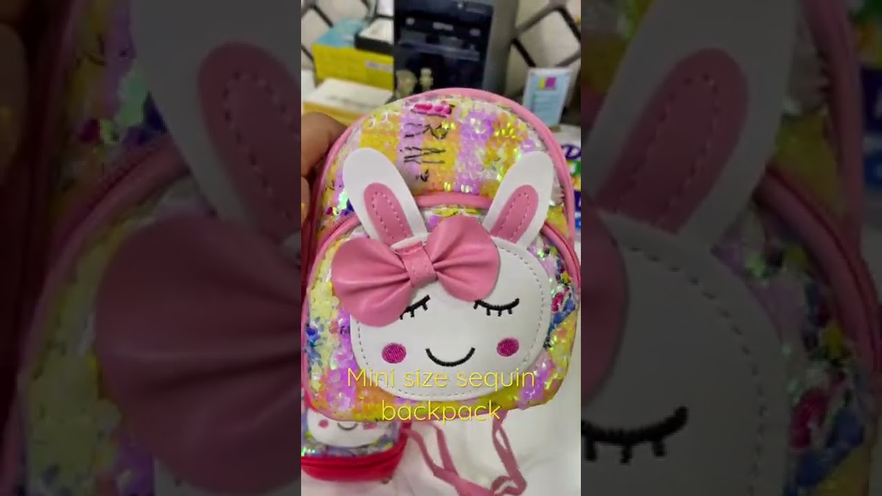 Mini size sequin backpack | Rainbow bags for girls