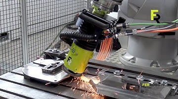 Automated deburring of complex shaped work pieces with AAK from FerRobotics