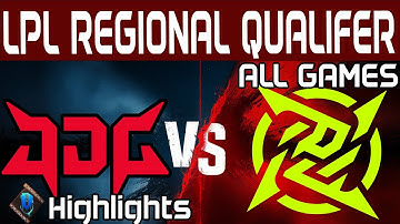 JDG vs NIP Highlights ALL GAMES | LPL Regional Qualifer 2024 | JD Gaming vs Ninjas in Pyjamas