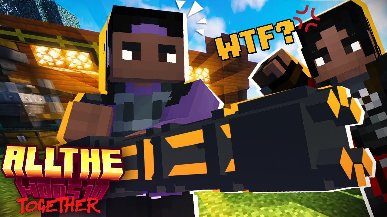 HE'S GOT A MINI GUN! in All The Mods 10 Together!
