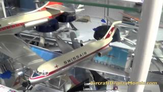 VIdeo 15) Anthony Lawler airline display model collection - Swissair Convair 240 Se210 DC-9