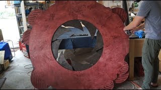 Large Wooden Mechanical Iris (aperture)