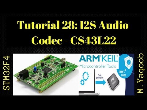 STM32F4 Discovery board - Keil 5 IDE with CubeMX: Tutorial 28 - I2S Audio Codec - CS43L22