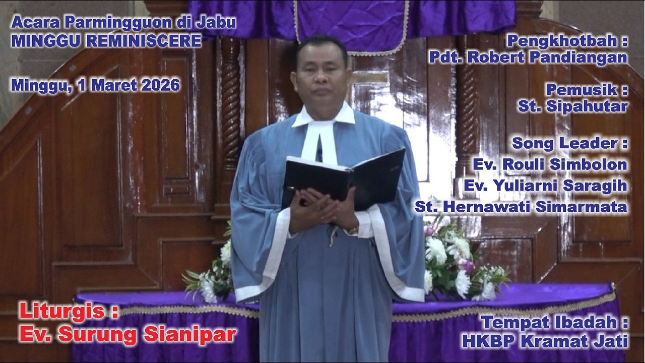 Ibadah Minggu 1 Maret 2026, MINGGU REMINISCERE 