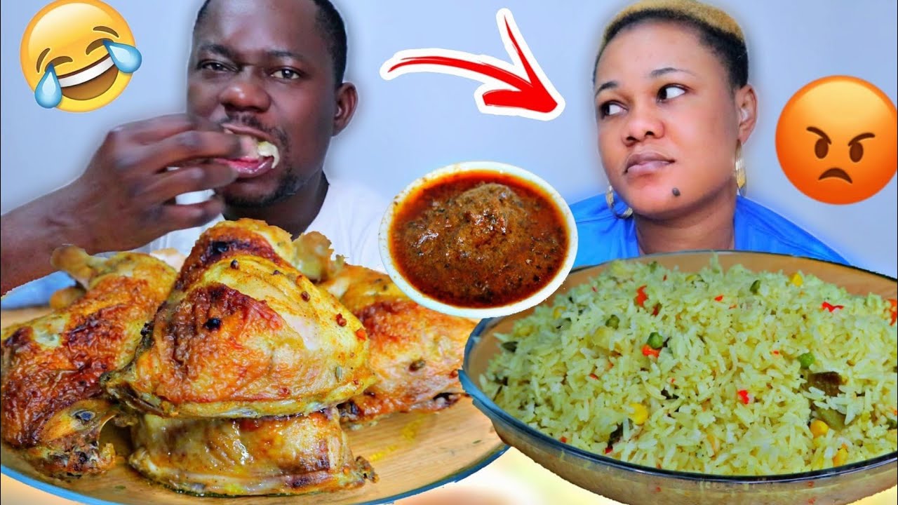 COMPLAINING ABOUT EVERYTHING TO MAKE HER ANGRY MUKPRANK |AFRICAN FOOD MUKBANG |FRIED RICE + CHICKEN