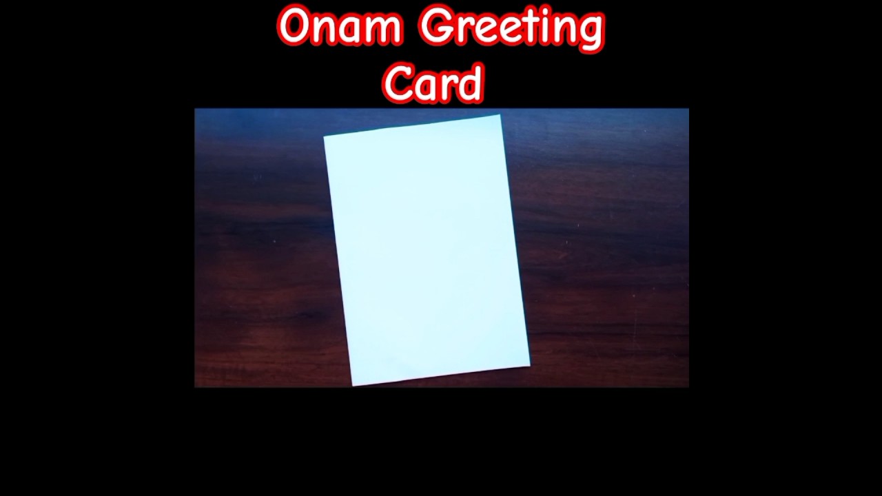Onam Greeting Card Easy /Happy Onam Card/Onam Card Making