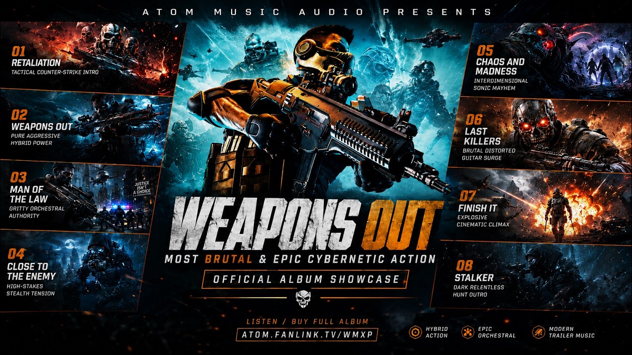 Watch Atom Music Audio - WEAPONS OUT | Brutal Cybernetic Hybrid Action (Official Album Showcase) on YouTube Watch Atom Music Audio - WEAPONS OUT | Brutal Cybernetic Hybrid Action (Official Album Showcase) on YouTube