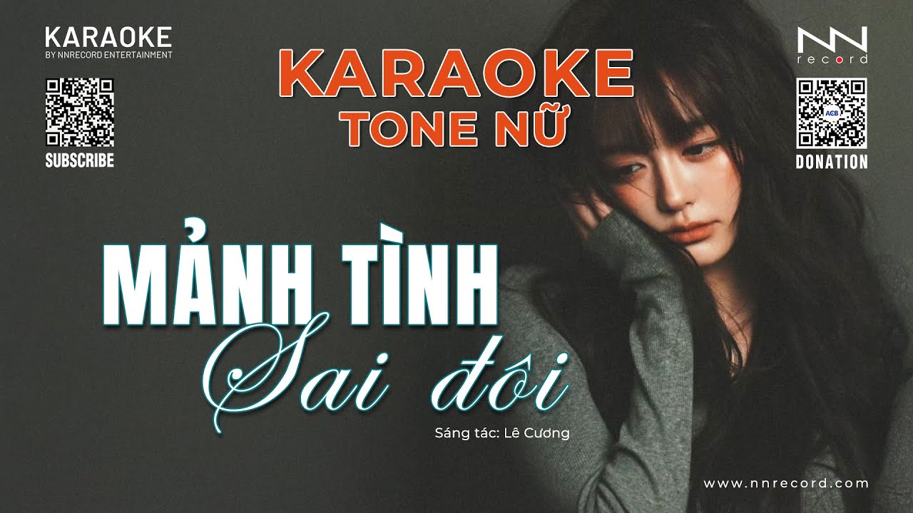 KARAOKE - MẢNH TÌNH SAI ĐÔI  Tone Nữ Dễ Hát, Beat Chuẩn