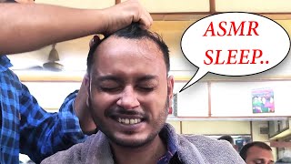 1$ GREAT INDIAN HEAD MASSAGE @ local barber salon, Mumbai [Unintentional ASMR]