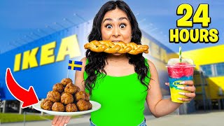 I Ate ONLY IKEA Food for 24 Hours! **insane**