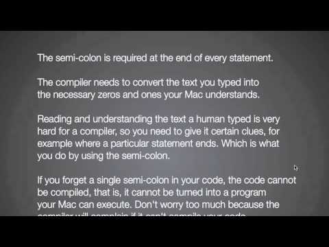 appBuilderTV.com Objective-c Semicolon