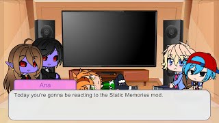 Friday Night Funkin characters react to Static Memories mod (my au)