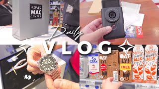 vlog ♥ canon v10, new apple watch 44mm, seiko, grocery shopping, h&m