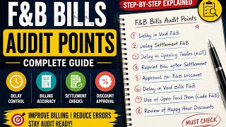 How to Audit F&amp;B Bills in Hotels | Internal Control &amp; SOP Checks