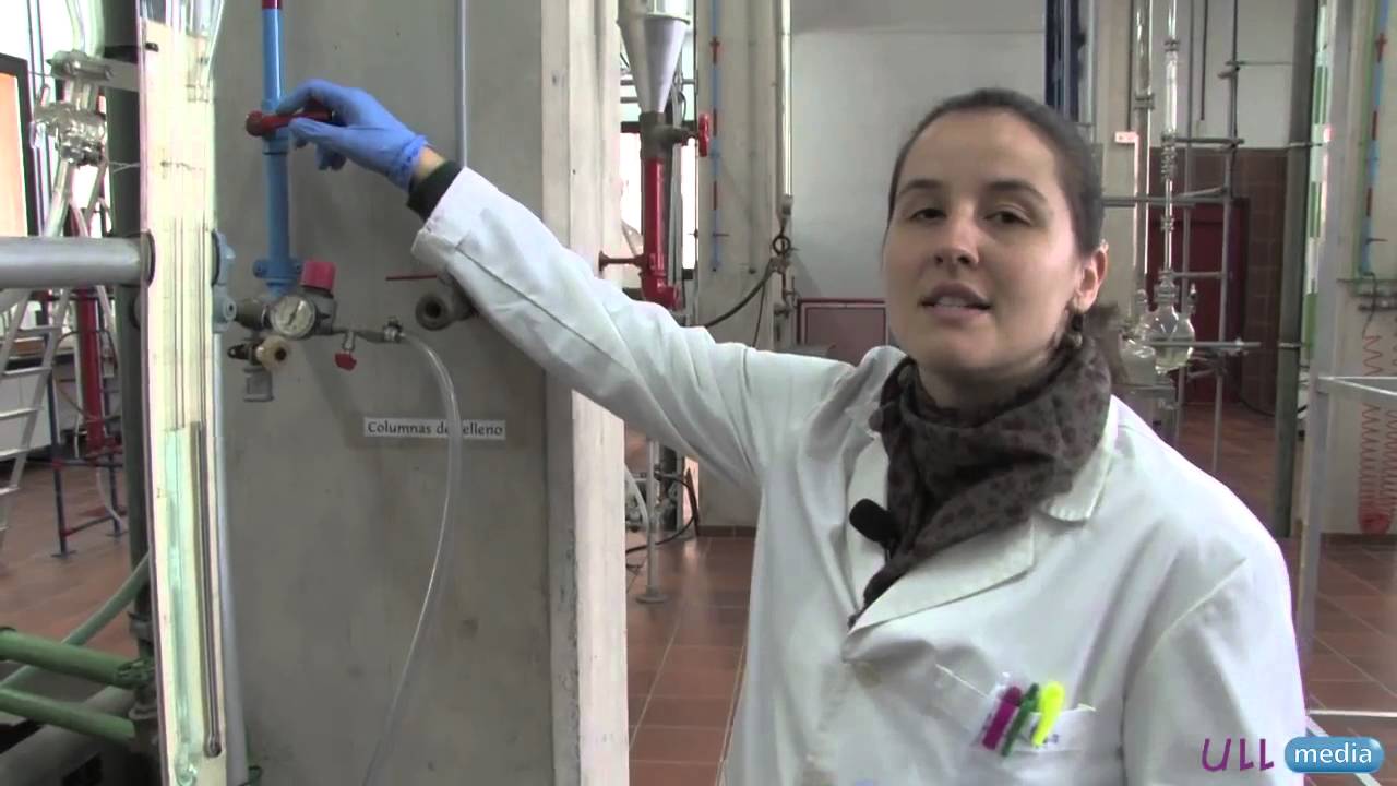 Proceso de trabajo de una torre empacada torre de relleno