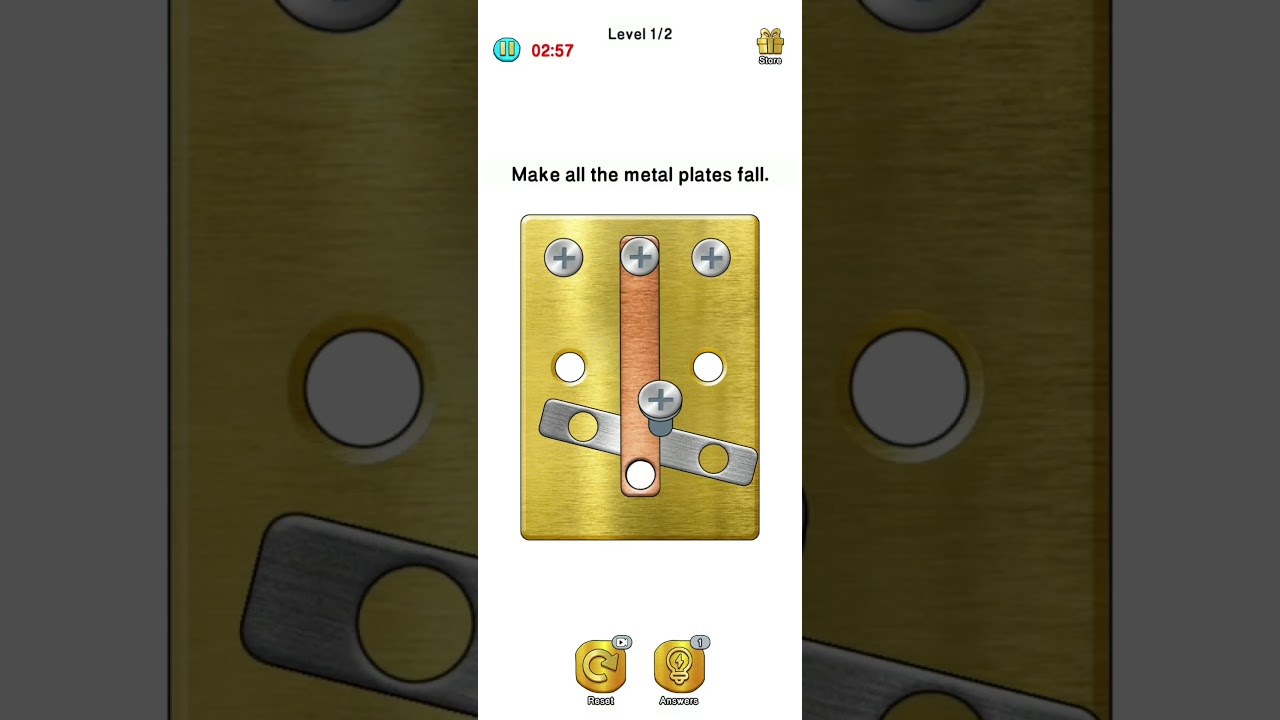 Screw pin Puzzle - Level 1/2 - Jogo do parafuso 
