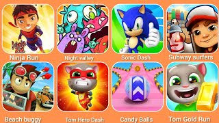 Ninja Run, Night valley Tower defense, sonic, Subway surfers,Tom Hero Dash,Tom Gold Run beach buggy screenshot 5