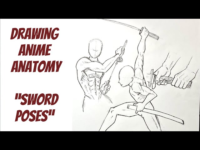 How to Draw ANIME POSES (Anatomy) Tutorial - Step by Step (SWORD) 