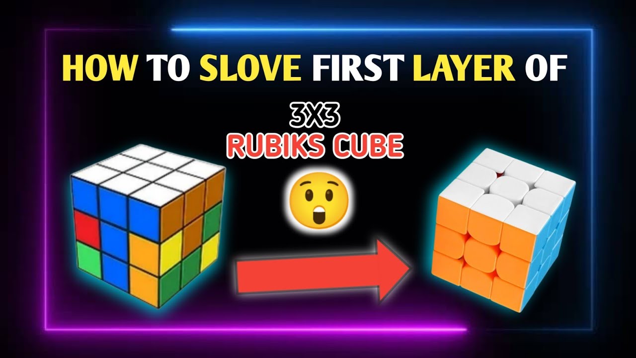 How to slove first layer of 3x3 Rubik's cube #cubeslove - YouTube