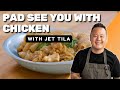 Jet tilas pad see you with chicken  in the kitchen with jet tila  food network