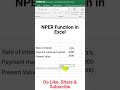 #shorts | How to use NPER function in Excel | #excel | #exceltutorial | #growwithskills