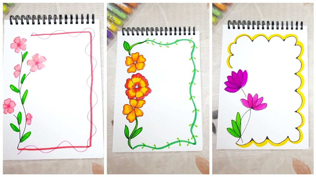 Page decoration ideas/ Border Decoration Ideas/Project Work Designs ...